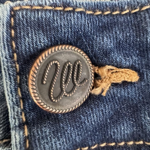 Wrangler Women's Skinny Jeans Size 9x32 Dark Wash Stretch Denim Mid Rise - Picture 6 of 9